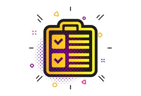 Checklist sign icon. Control list symbol. Vector Stock Illustration