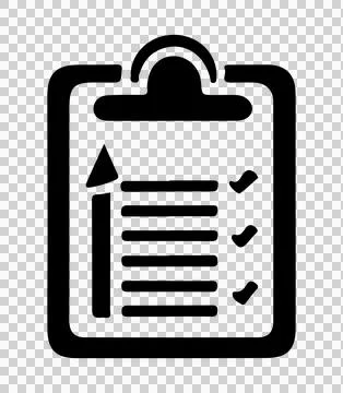 Checklist silhouette flat icon vector Stock Illustration