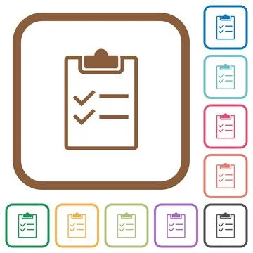 Checklist simple icons Illustrazione stock