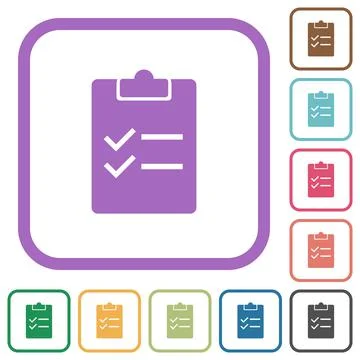 Checklist solid simple icons Stock Illustration