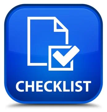 Checklist special blue square button Stock Illustration