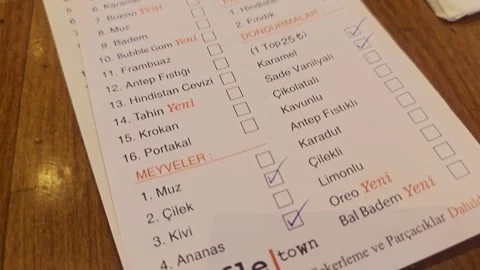 A checklist on a table. Stock Footage 284647827