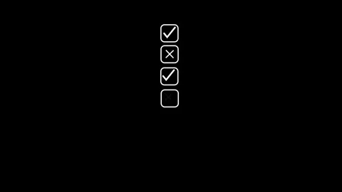 Checklist Task List Confirmation Animatio Stock Footage 343550591