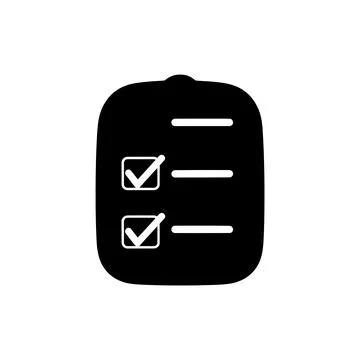 Checklist Task Management Daily Routine Icon Stock Illustration