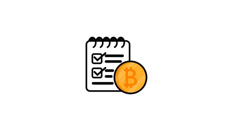 Checklist Task Notepad Icon With Bitcoin Animation Cryptocurrency Task List Fina Stock Footage 330788022