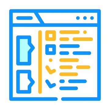 Checklist tasks color icon vector illustration color 库存插图