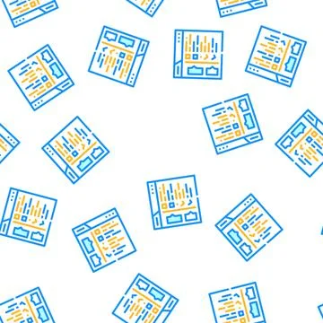 Checklist tasks vector seamless pattern color 스톡 일러스트