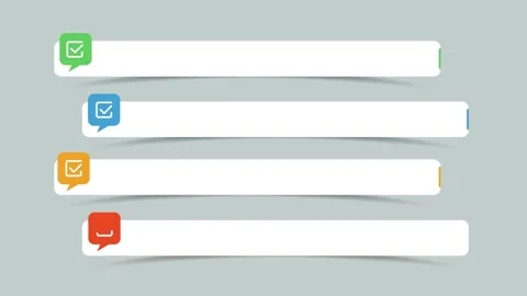 Checklist Template for Data Infographic or Text Presentation Stock Footage 306238685