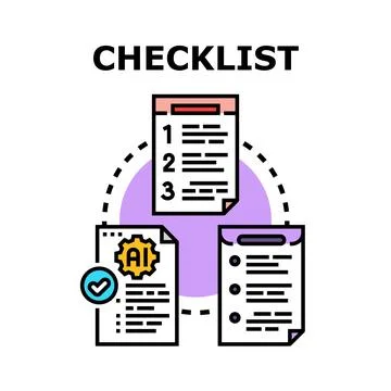 Checklist vector concept for task management optimization Stockillustratie