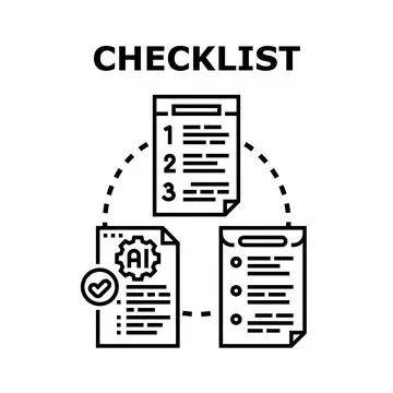 Checklist vector concept for task management optimization Stock Illustration