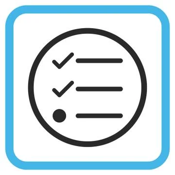 Checklist Vector Icon In a Frame Stock Illustration