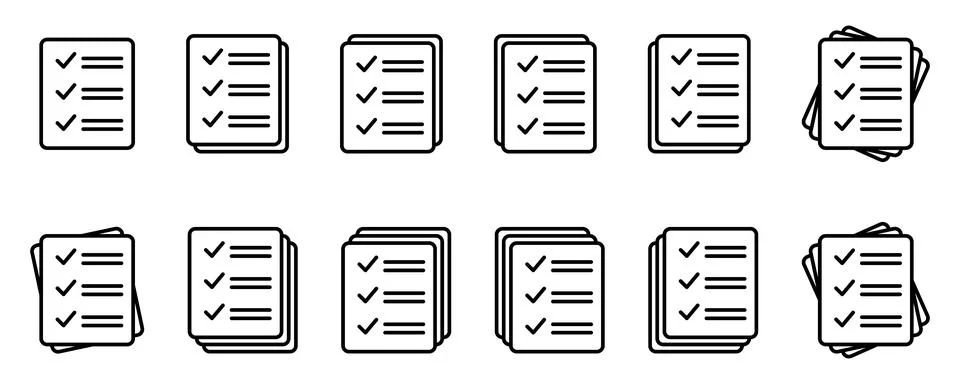 Checklist vector icon. List icon. Document icon. Stock Illustration