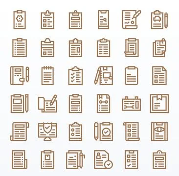 Checklist Vector Icon Repository containing 36 Bold Line High Resolution Ed.. Stock Illustration