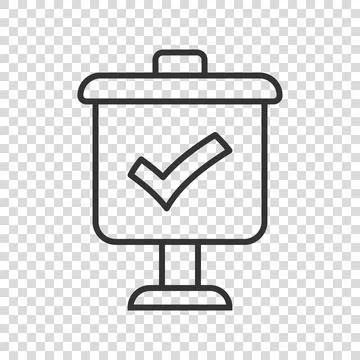 Checklist vector icon. Survey vector illustration in flat design on isolated  Stock Illustration