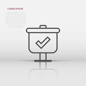 Checklist vector icon. Survey vector illustration in flat design on isolate.. Stock Illustration
