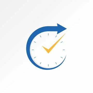 Checklist wall clock watch time fast swoosh arrow date speed period dial Stock Illustration