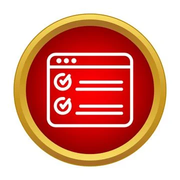 Checklist on web browser completing online tasks イラスト素材
