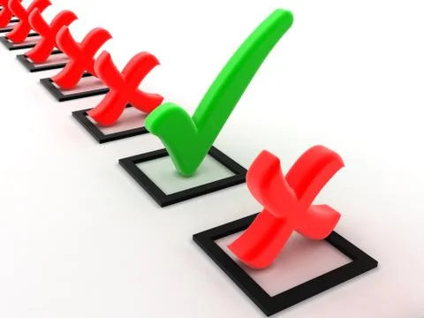 Checklist yes no Stockillustratie