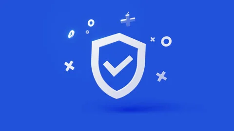 Checkmark 3d icon on a simple blue background 4k seamless animation loop Stock Footage 202091902