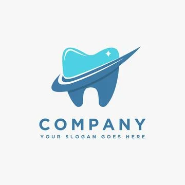 Checkmark and Shinning teeth logo icon vector template on white background Stock Illustration