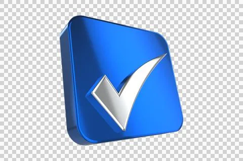 Checkmark and X mark icon, buttons isolated on a transparent background Stock Illustration