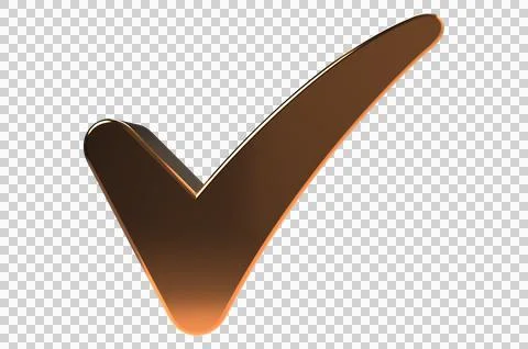 Checkmark and X mark icon, buttons isolated on a transparent background. Stock Illustration