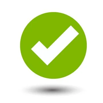 Checkmark and x or confirm and deny circle icon button Stock Illustration