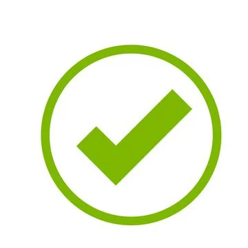 Checkmark and x or confirm and deny circle icon button Stock Illustration