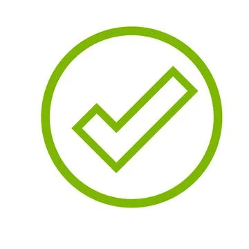 Checkmark and x or confirm and deny circle icon button Stock Illustration