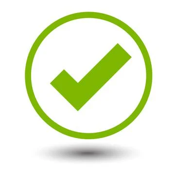 Checkmark and x or confirm and deny circle icon button Stock Illustration