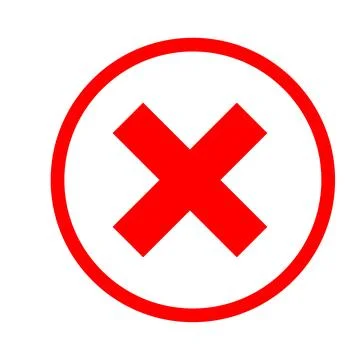 Checkmark and x or confirm and deny circle icon button Stock Illustration