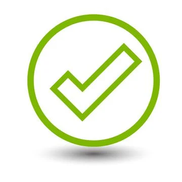 Checkmark and x or confirm and deny circle icon button Stock Illustration
