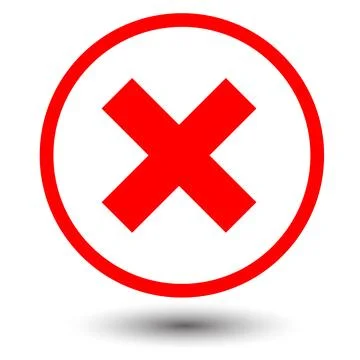 Checkmark and x or confirm and deny circle icon button Stock Illustration