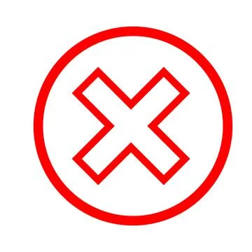 Checkmark and x or confirm and deny circle icon button Stock Illustration