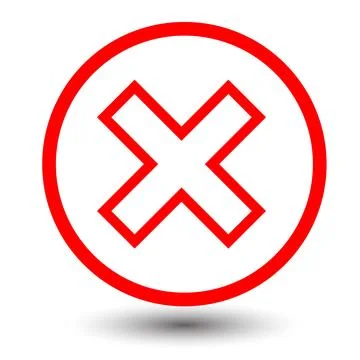 Checkmark and x or confirm and deny circle icon button Stock Illustration