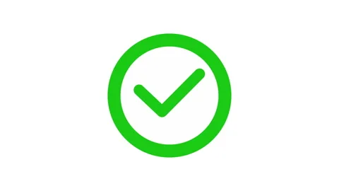 Checkmark animation. Check mark symbol. Stock Footage 147085186