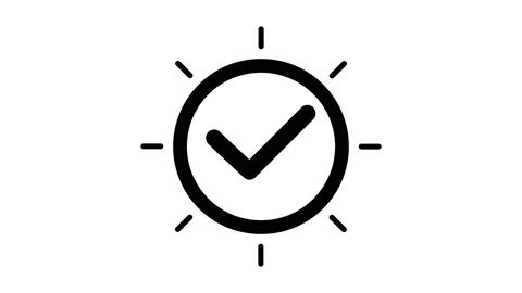 Checkmark animation. Check mark symbol Stock Footage 147085265