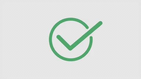 Checkmark Animation Extending Beyond a Circle Video stock 330147499