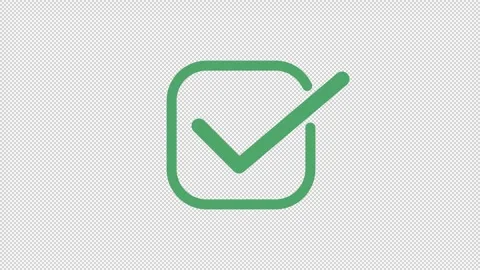 Checkmark Animation Extending Beyond a Rounded Square Video stock 330147500