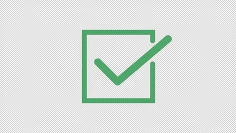 Checkmark Animation Extending Beyond a Square Video stock 330147502