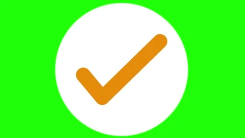 Checkmark animation on a green screen loop. Video stock 335705658