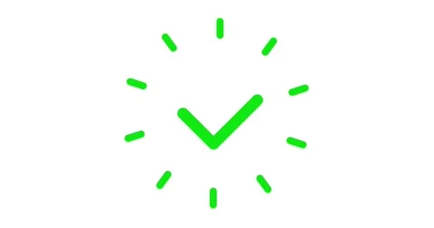 Checkmark appears, disappears. Yes tick icon animation Video stock 155122621