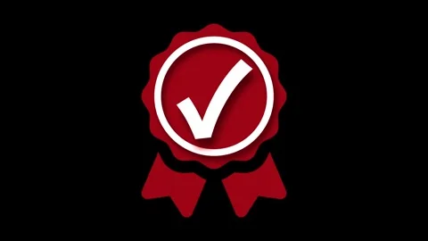 Checkmark Badge Symbol, Task Complete Check Animation Stock Footage 307956747