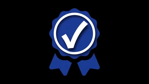Checkmark Badge Symbol, Task Complete Check Animation Stock Footage 307956752