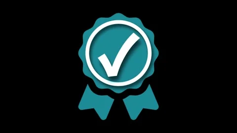 Checkmark Badge Symbol, Task Complete Check Animation Stock Footage 307956755
