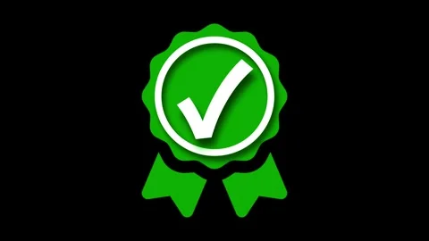 Checkmark Badge Symbol, Task Complete Check Animation Stock Footage 307956761