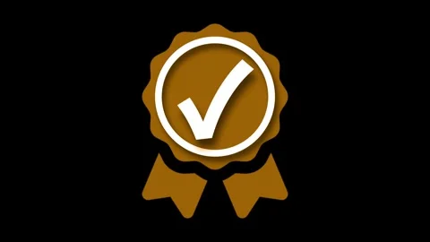 Checkmark Badge Symbol, Task Complete Check Animation Stock Footage 307956766