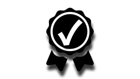 Checkmark Badge Symbol, Task Complete Check Animation Stock Footage 307956771