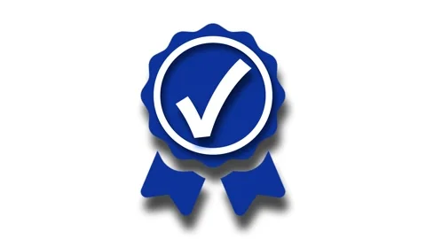 Checkmark Badge Symbol, Task Complete Check Animation Stock Footage 307956786