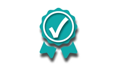 Checkmark Badge Symbol, Task Complete Check Animation Stock Footage 307956796